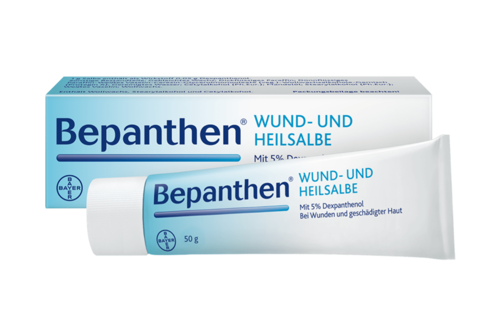 Bepanthen® Wund- und Heilsalbe für kleine Wunden und schuppig-rissige Hautstellen